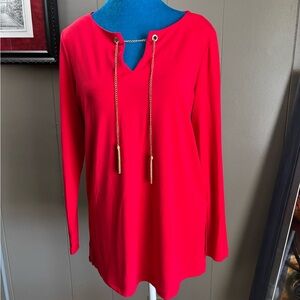 Susan Graver Vibrant Red Top